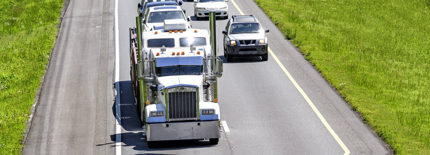 trucks in a highway